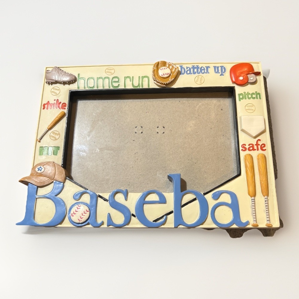 Picture Frame Baseball Resin Tabletop Raised 3D Colorful Sports 5x7 Unisex DIY‎